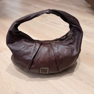Campomaggi Opale hobo shoulder bag brown cowhide leather made in Italy